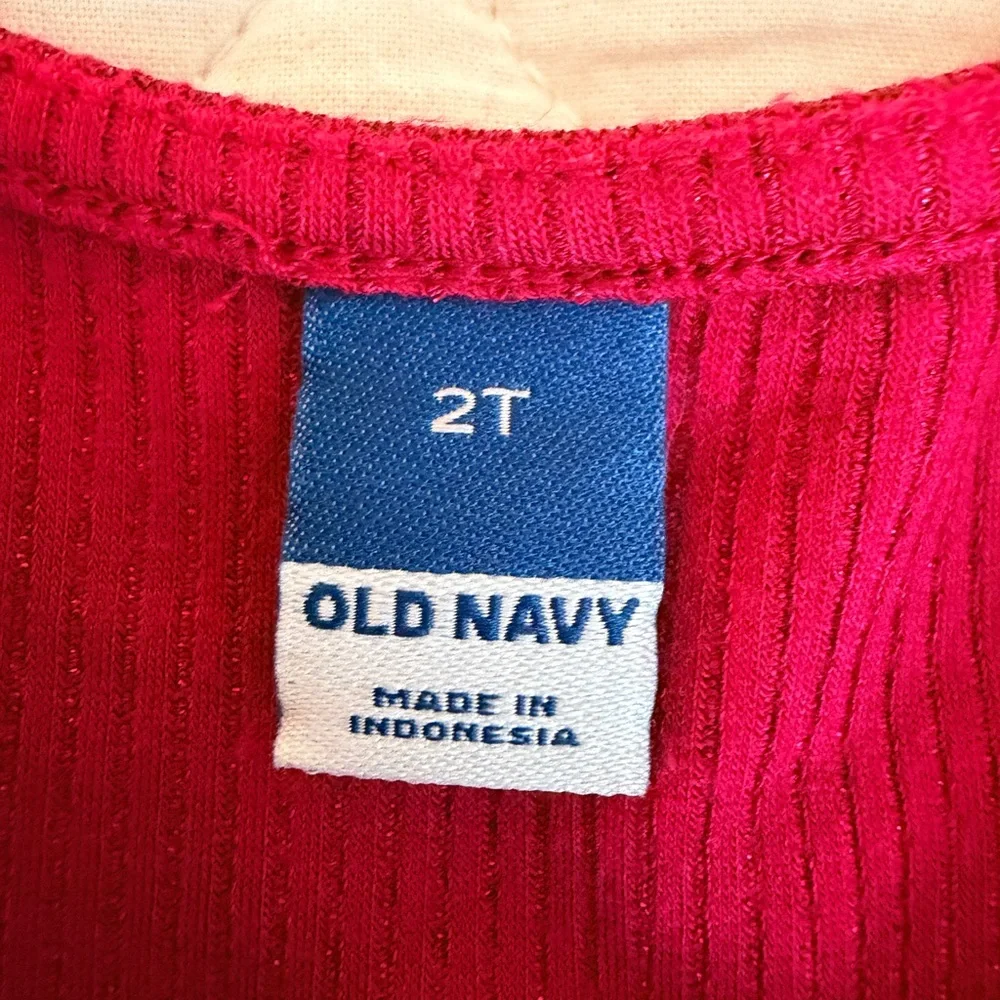 Old Navy Vibrant Pink Ribbed Top